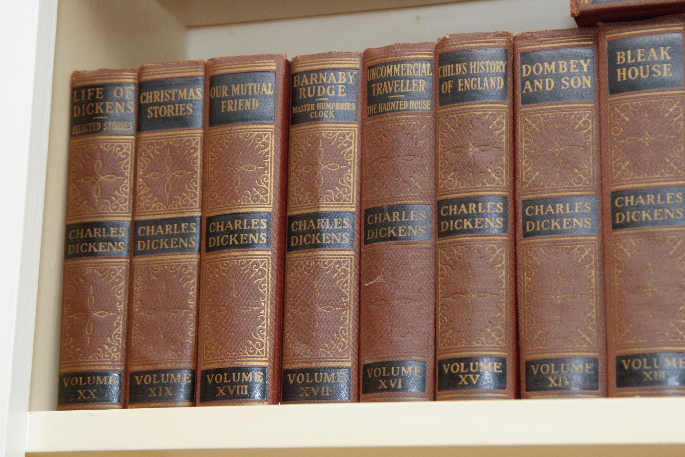 Antique Hardcover "The Works of Charles Dickens" in Twenty Volumes EBTH
