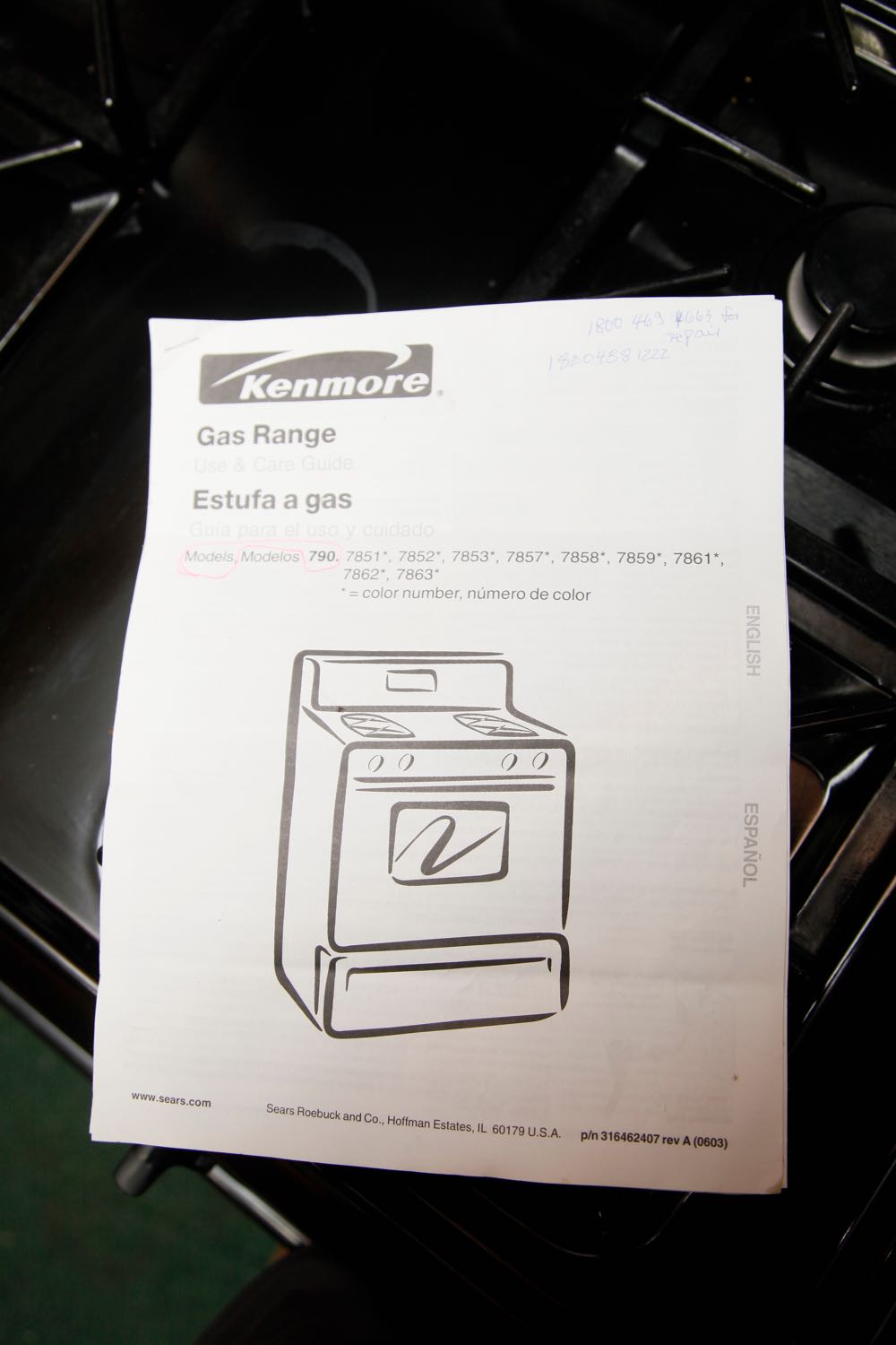 Kenmore Model 790 Gas Range EBTH