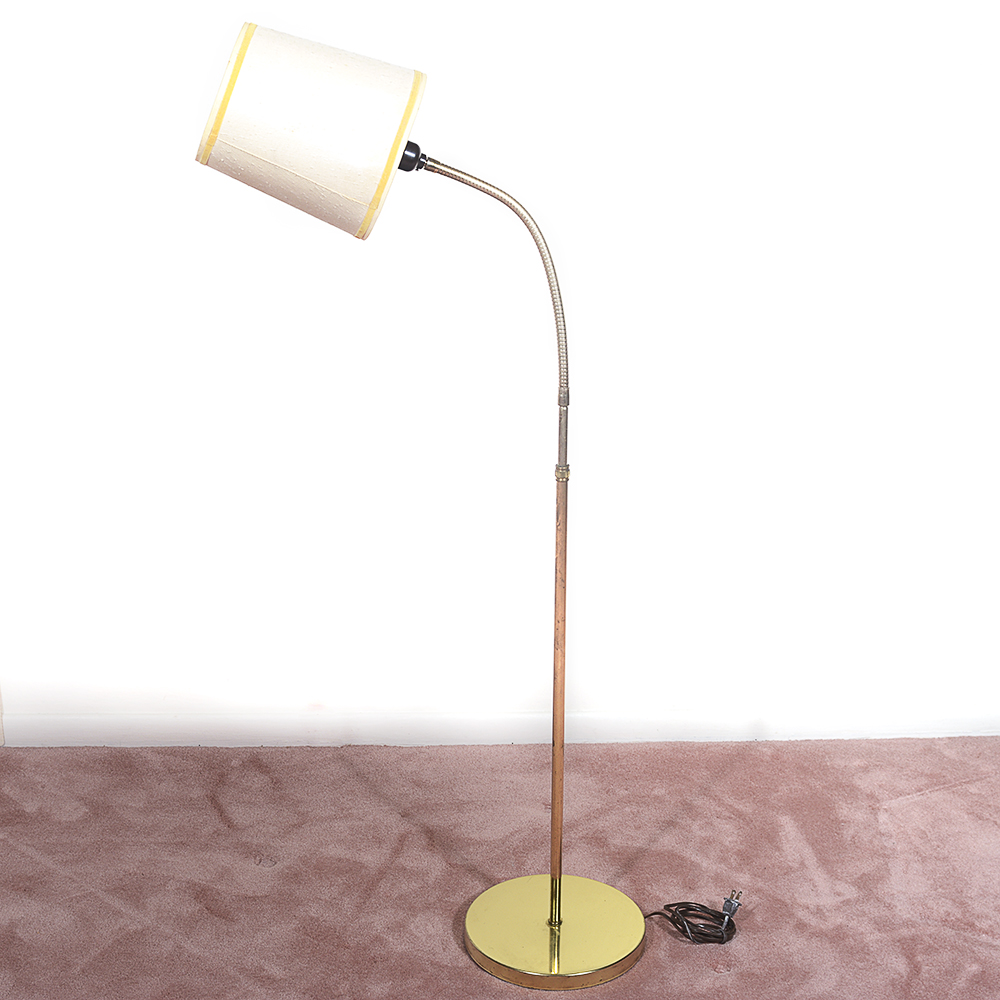 Vintage Gooseneck Floor Lamp Ebth
