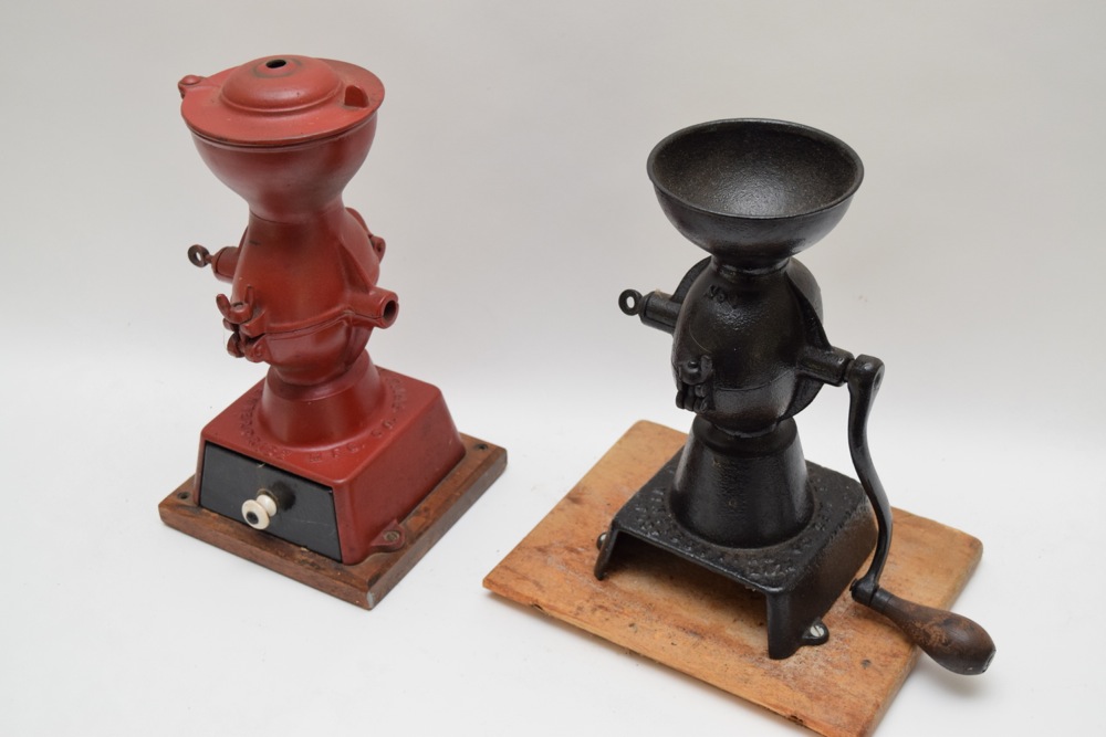 Two Antique Enterprise Coffee Grinders EBTH