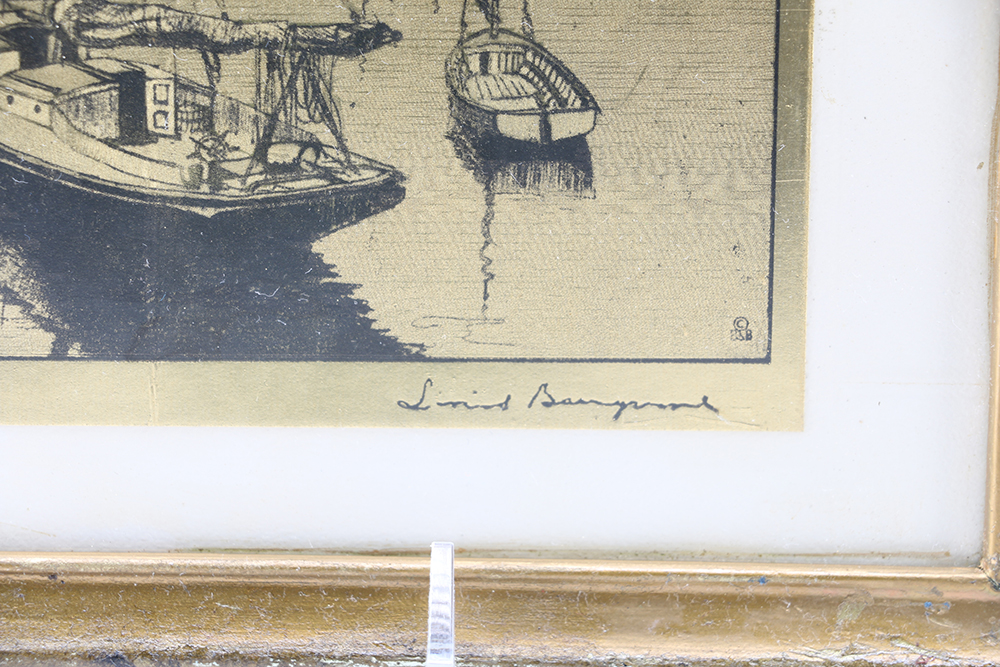 Lionel Barrymore Gold Foil Etchings EBTH