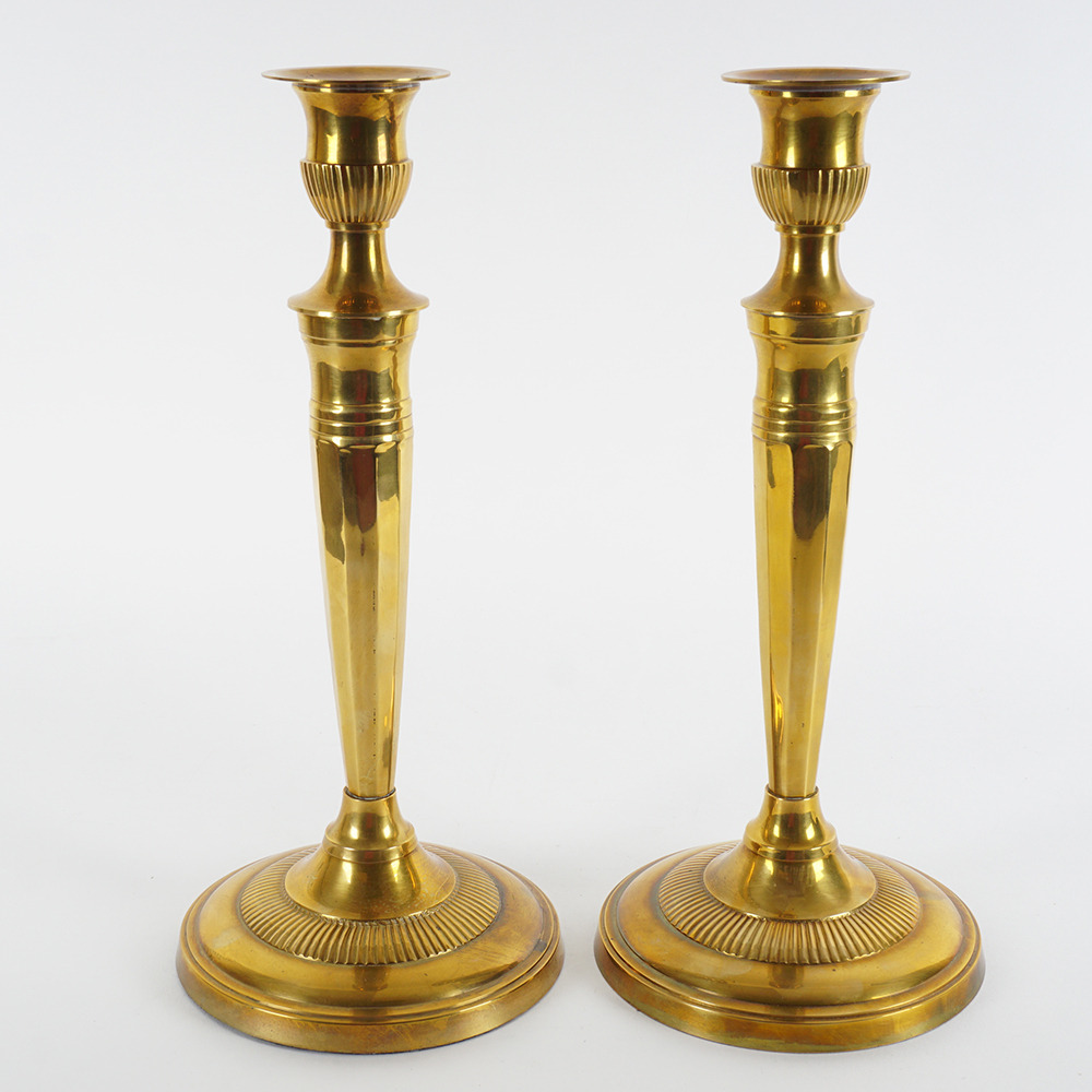 Brass Candlestick Pair By Decorative Crafts Inc Ebth