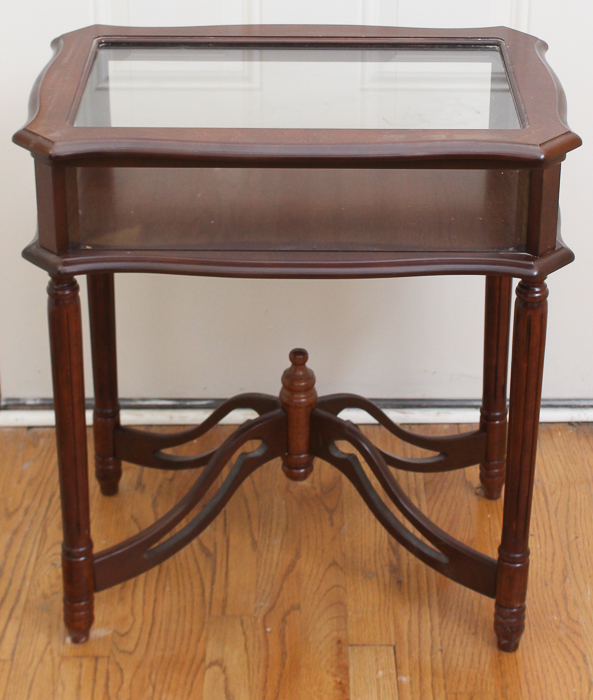 Wood Display Case Table EBTH