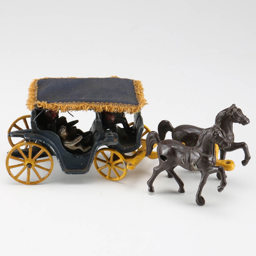 Stanley Toys Cast Iron Horse Drawn Carriage EBTH