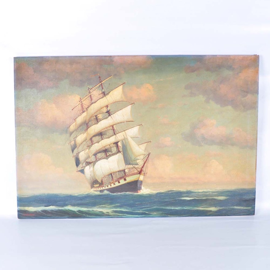 J Winfried Original Oil On Canvas Ebth