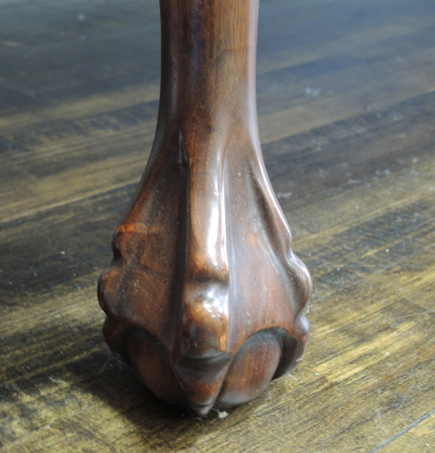 Large Ornate Mahogany Dining Table with Ball and Claw Feet ...