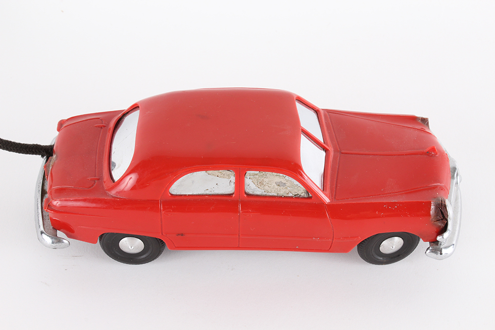 Vintage Electric Remote Controlled 1950 Red Ford Toy Car EBTH