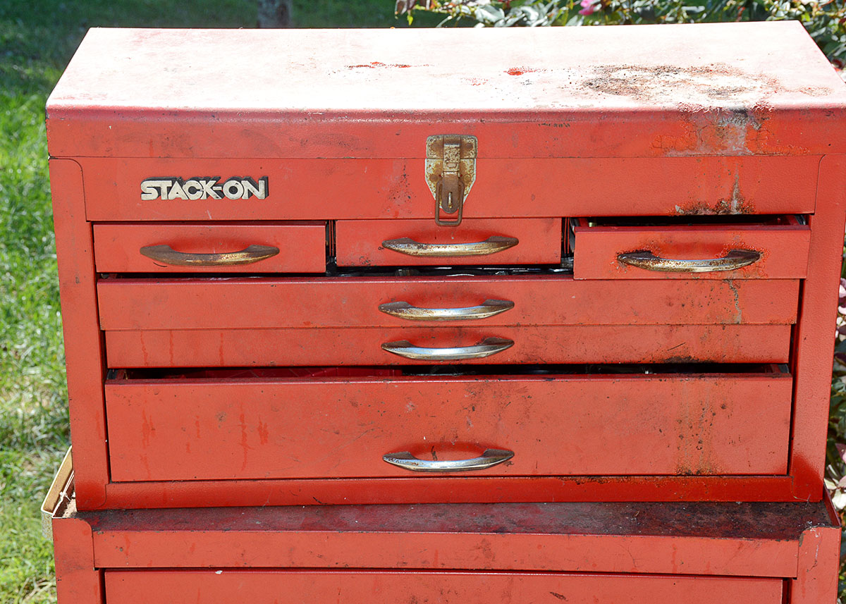 Vintage "StackOn" Tool Chest and Rolling Cart EBTH