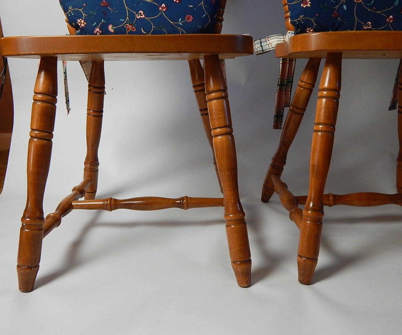Early American Style Dining Chairs with Custom Cushions EBTH