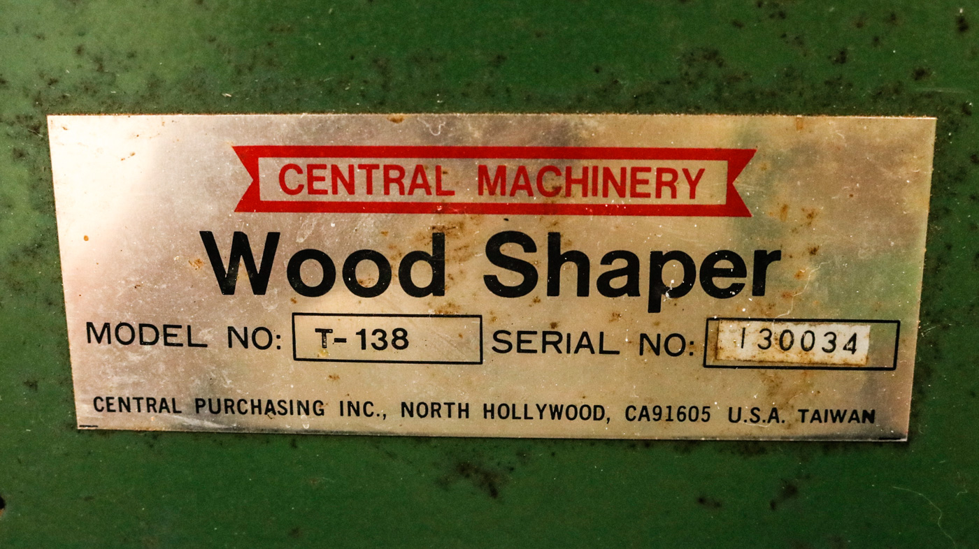 Central Machinery Wood Shaper EBTH