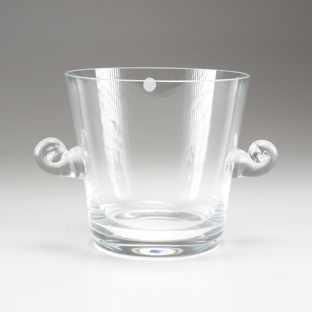 Tiffany & Co. "Scroll Handled" Crystal Ice Bucket EBTH
