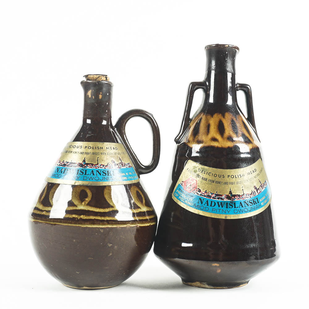 Two Vintage Polish Mead Decanters EBTH