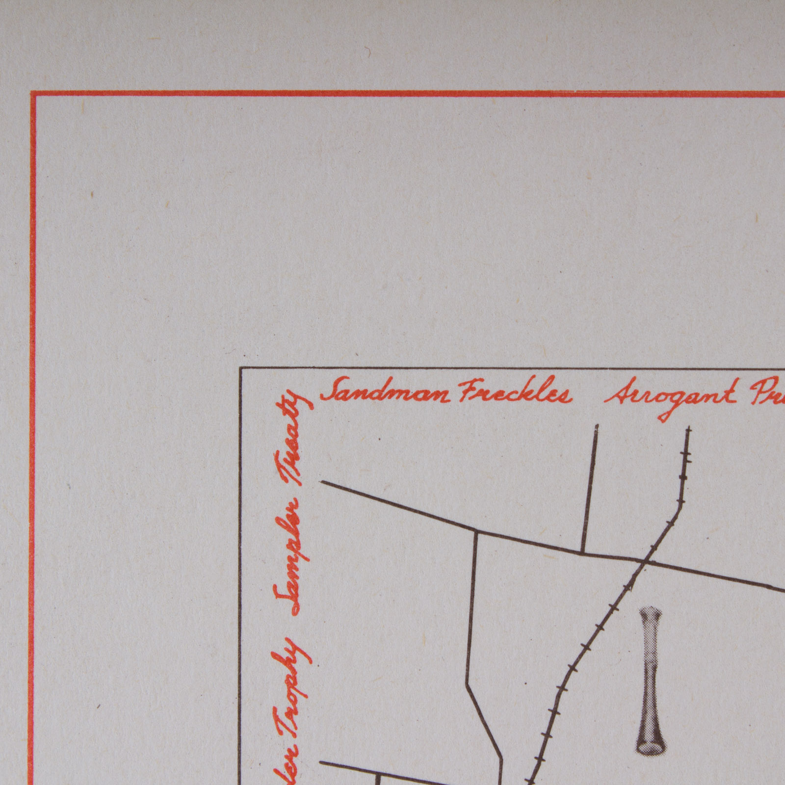 1949 "Meets of the Camargo Hunt" Map EBTH