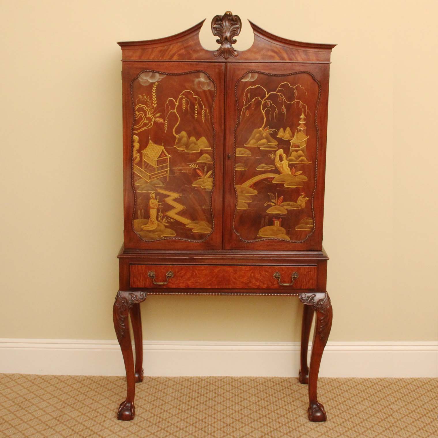 Antique Chinoiserie On Stand EBTH