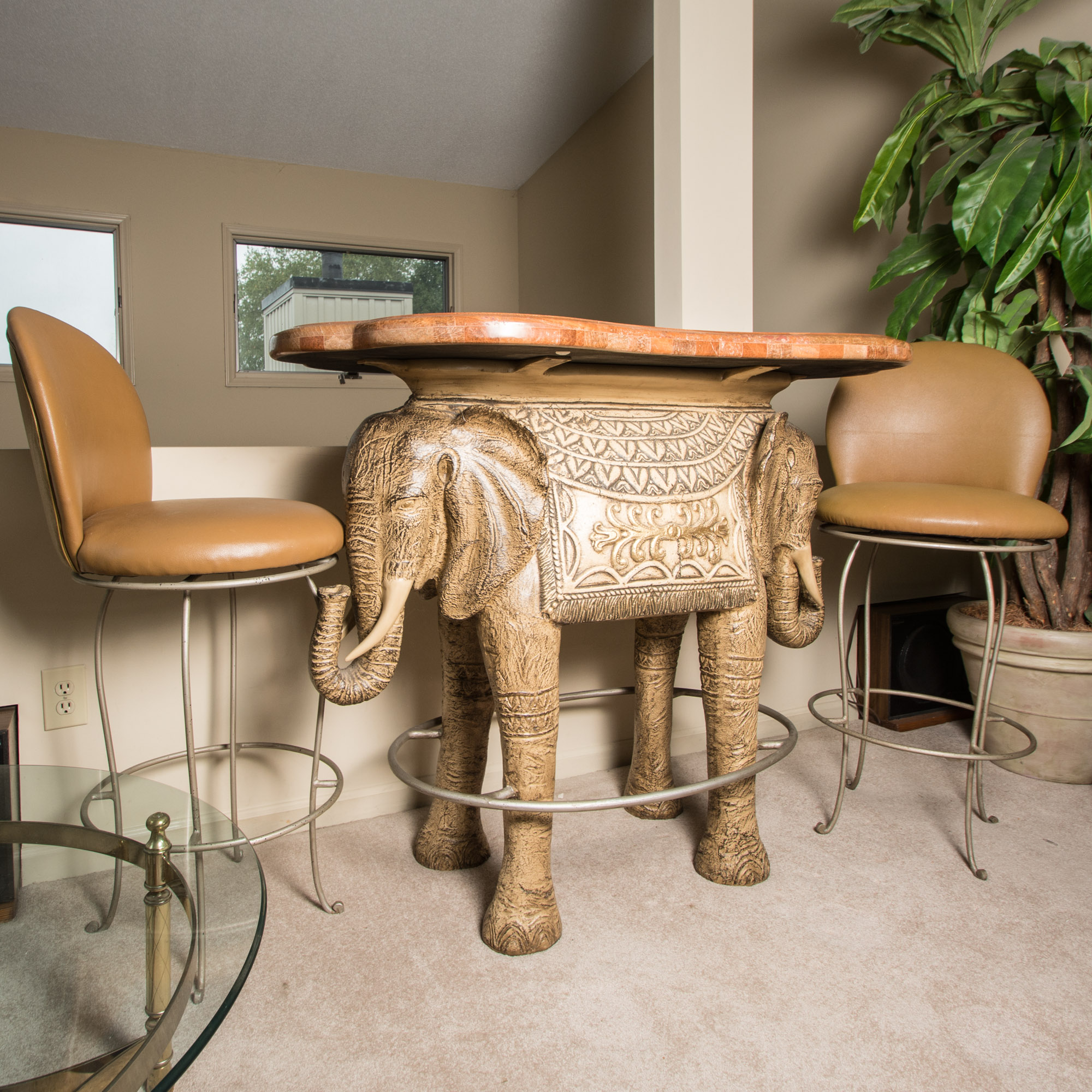 Elephant Bar Table with Stools EBTH