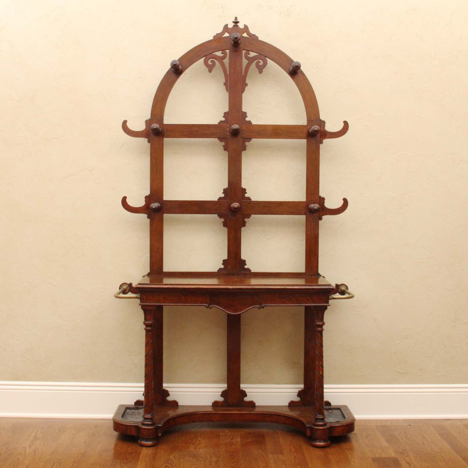 Antique English Oak Hall Tree EBTH