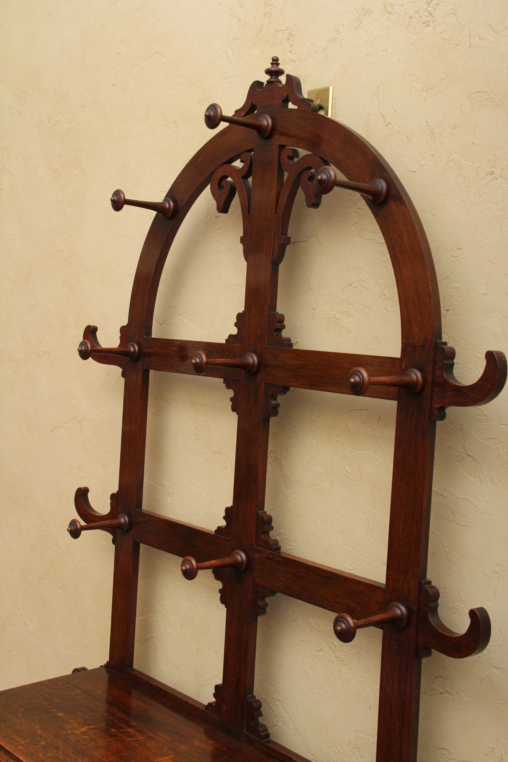 Antique English Oak Hall Tree EBTH