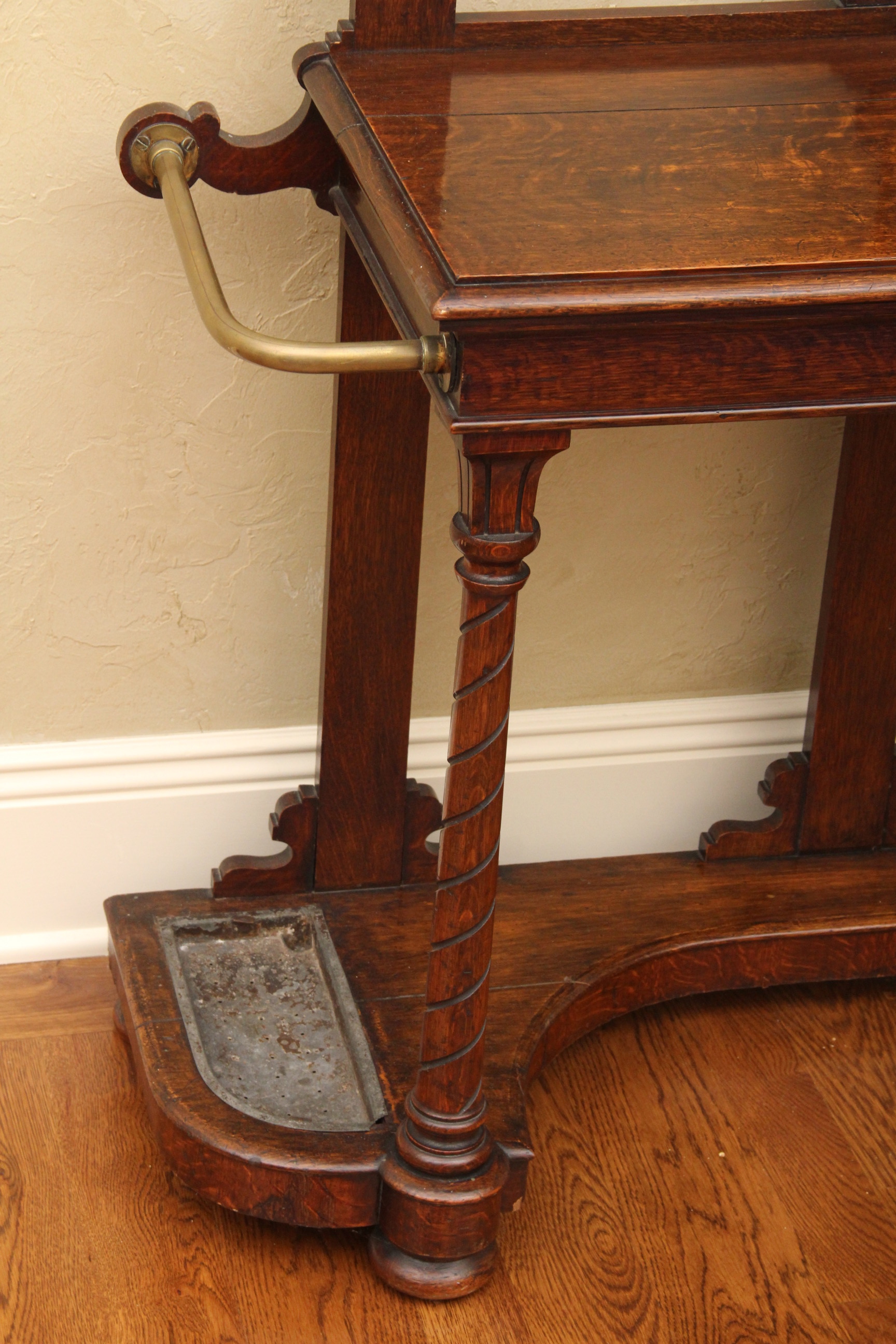 Antique English Oak Hall Tree EBTH