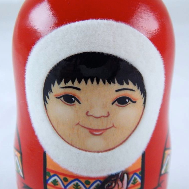 Set of Alaskan Themed Wood Nesting Dolls EBTH