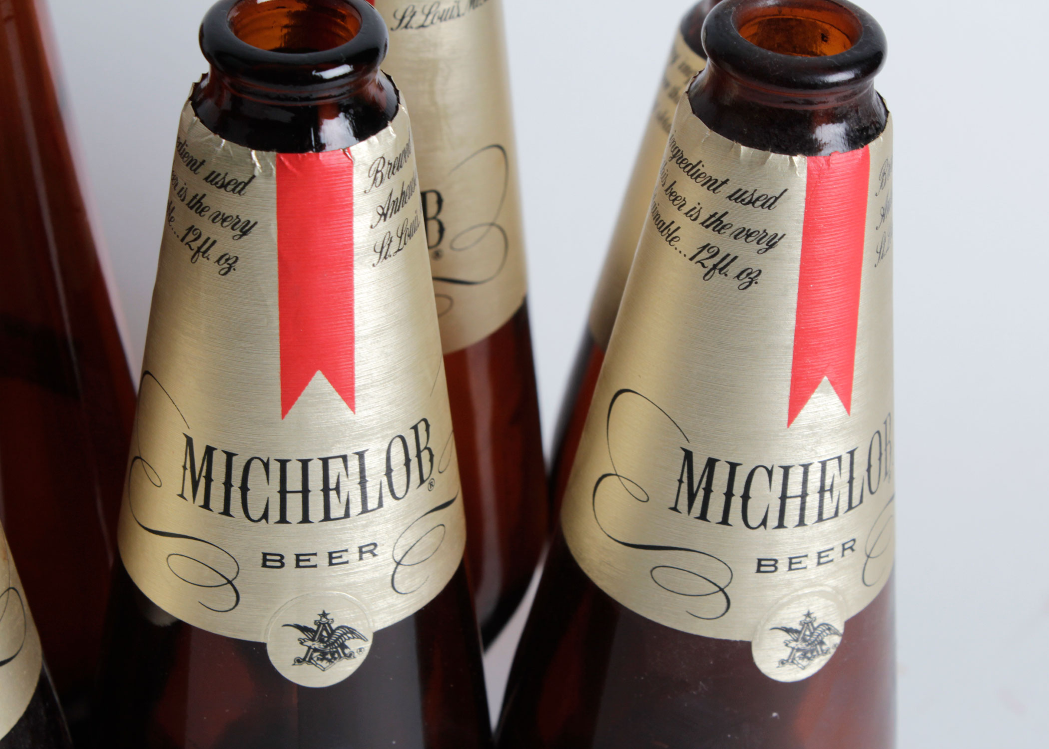 Collection of Vintage Michelob Beer Teardrop Bottles EBTH