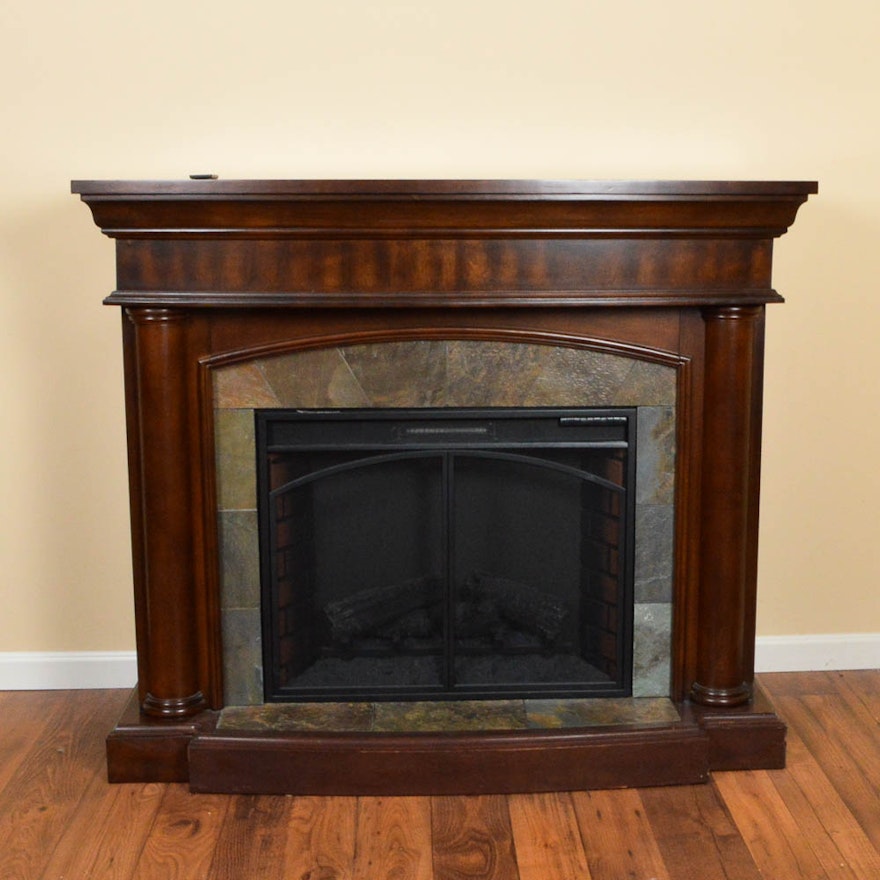 TwinStar Electric Fireplace : EBTH A TwinStar electric fireplace. This electronic fireplace