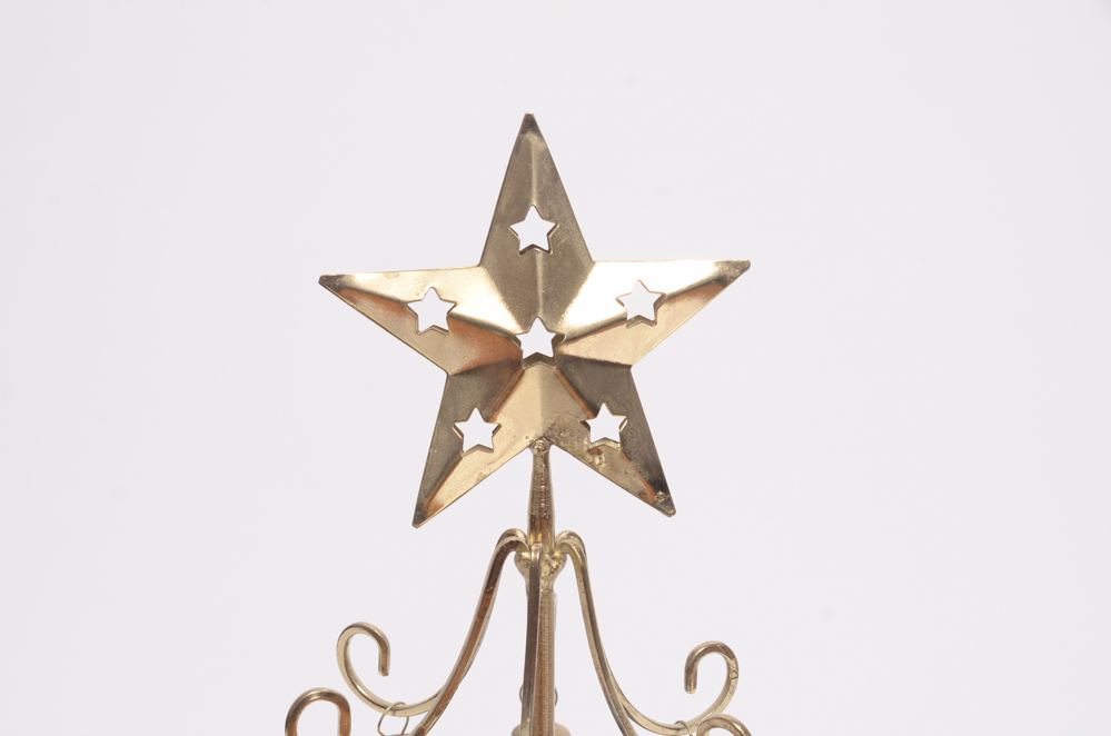 Brass Christmas Tree Ornament Display EBTH