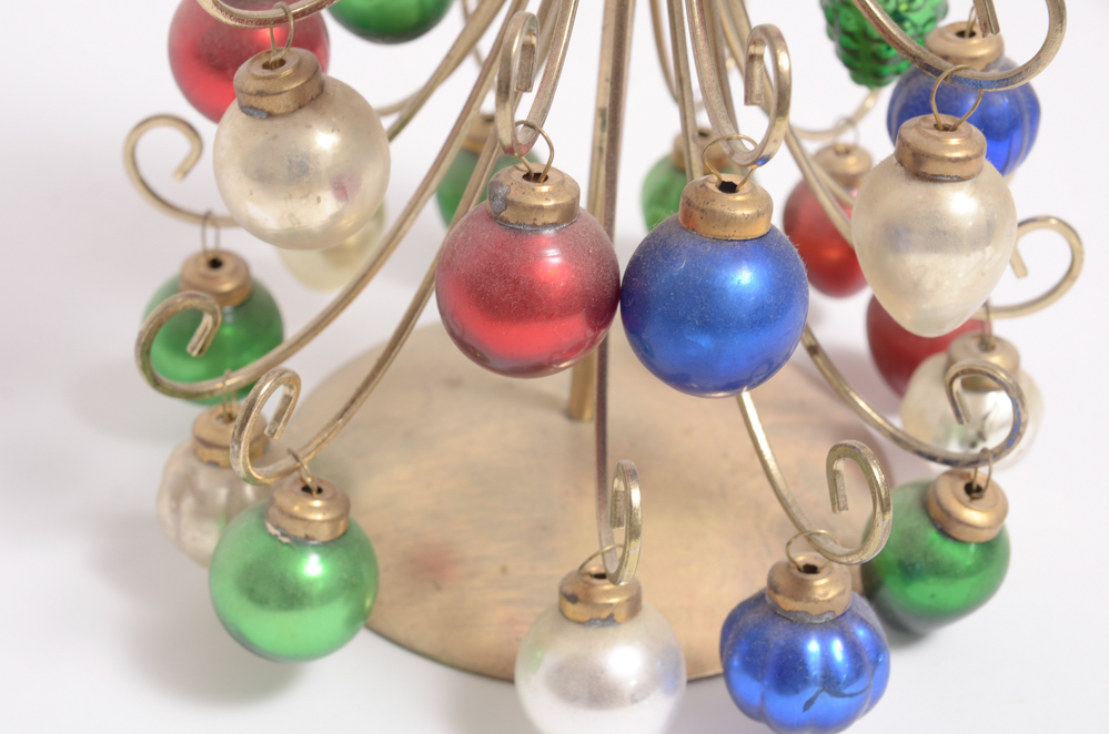 Brass Christmas Tree Ornament Display EBTH