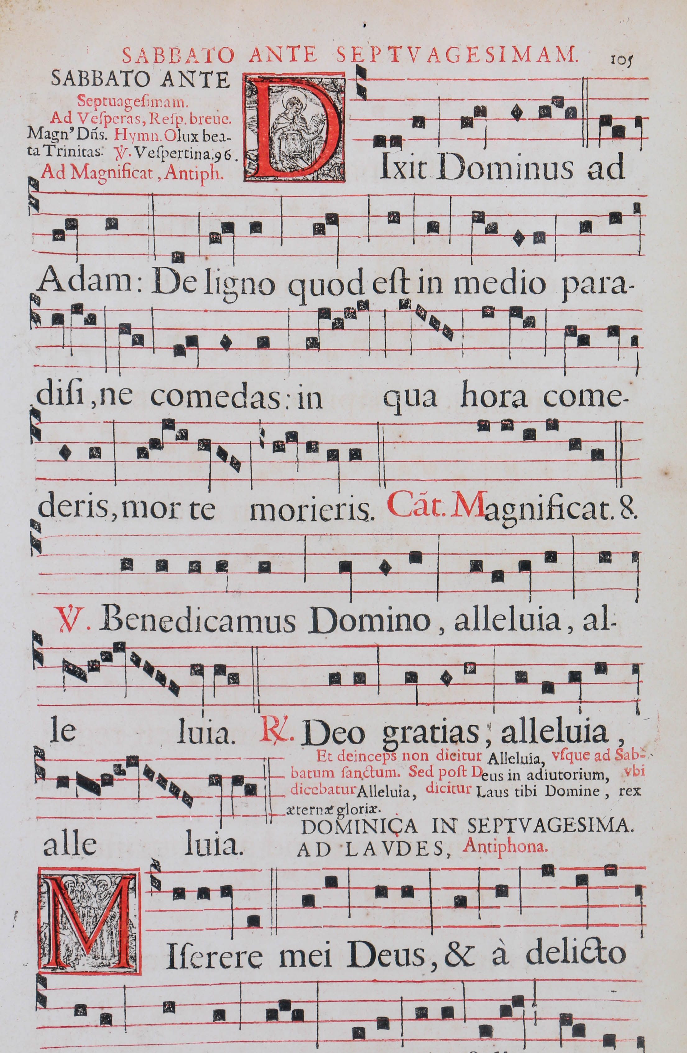 Framed 17th Century Gregorian Chant Sheet Music EBTH