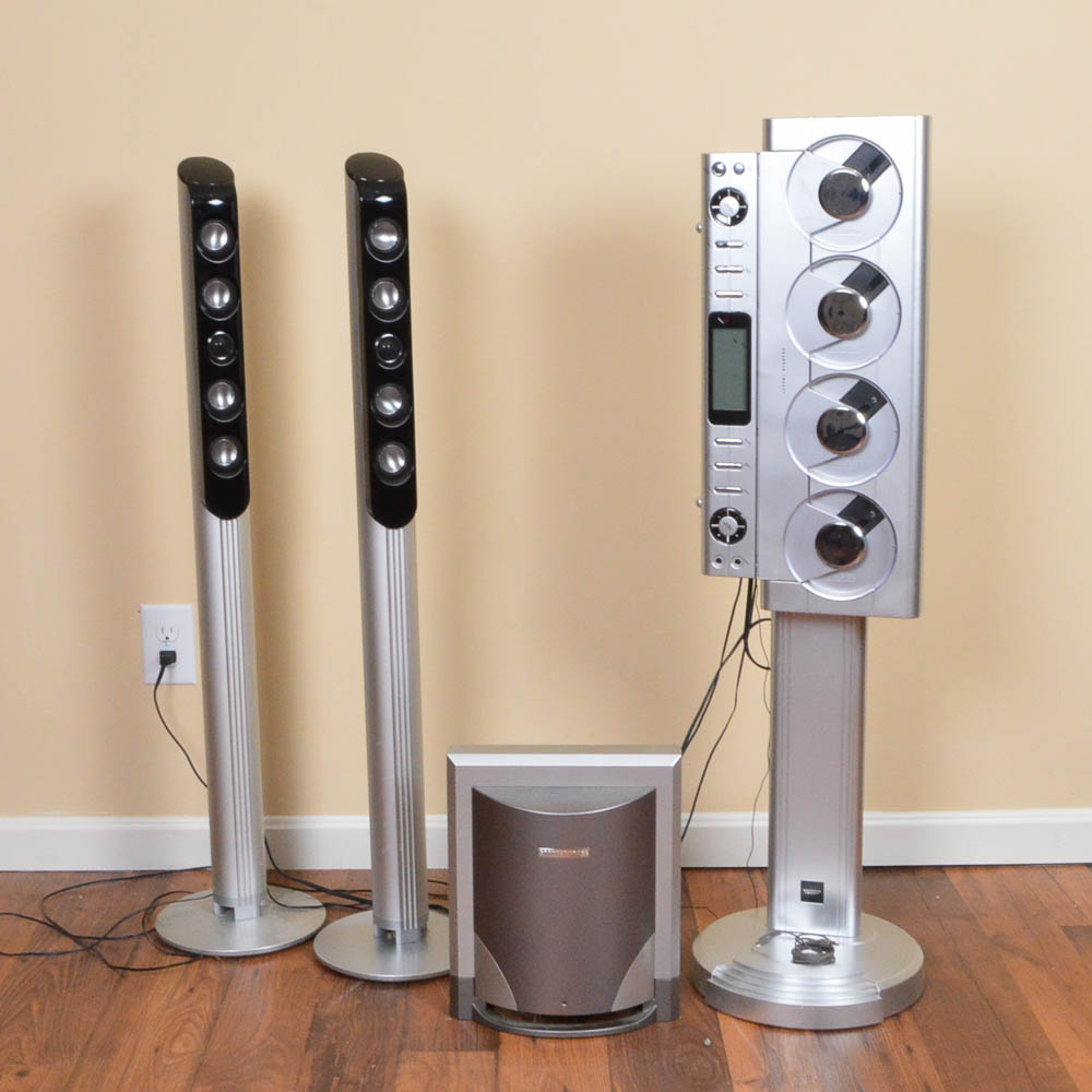 Sharper Image 4Disc Entertainment Tower With Subwoofer EBTH