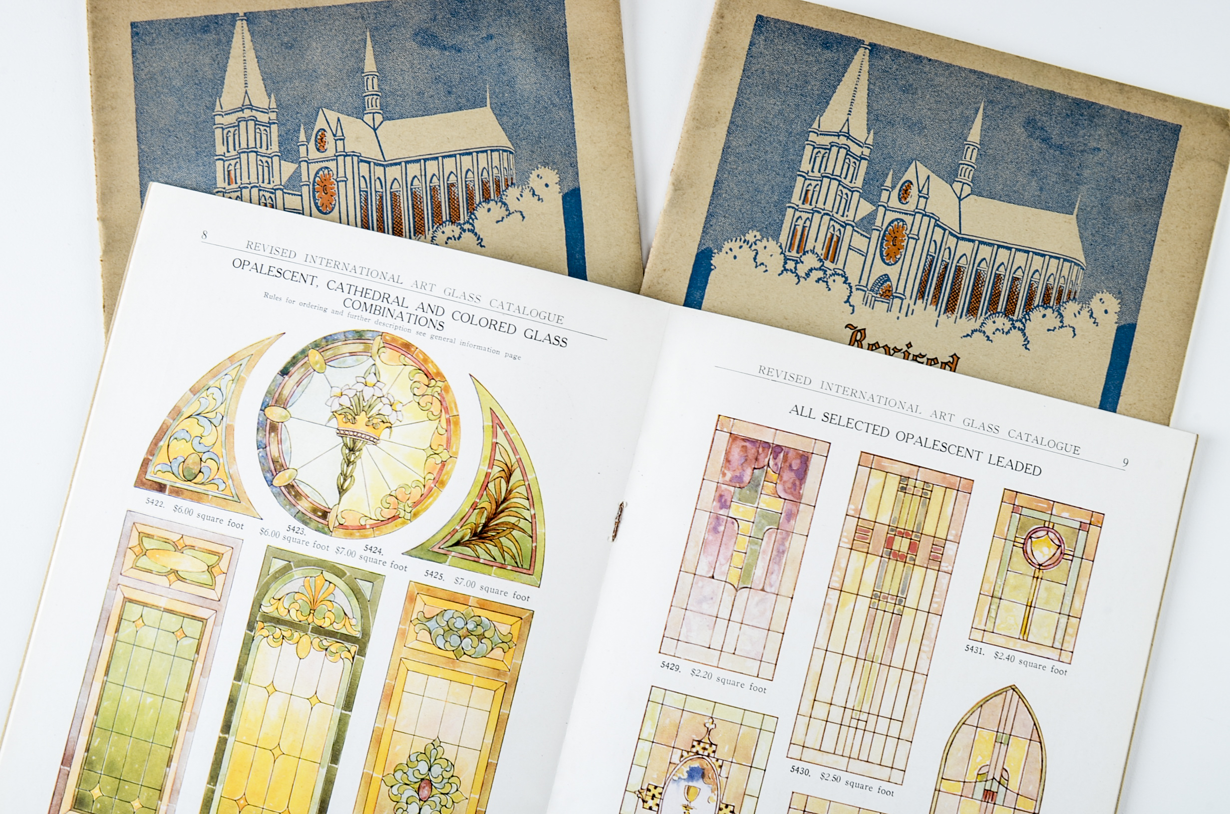 Collection of Vintage Stained Glass Catalogs and More EBTH