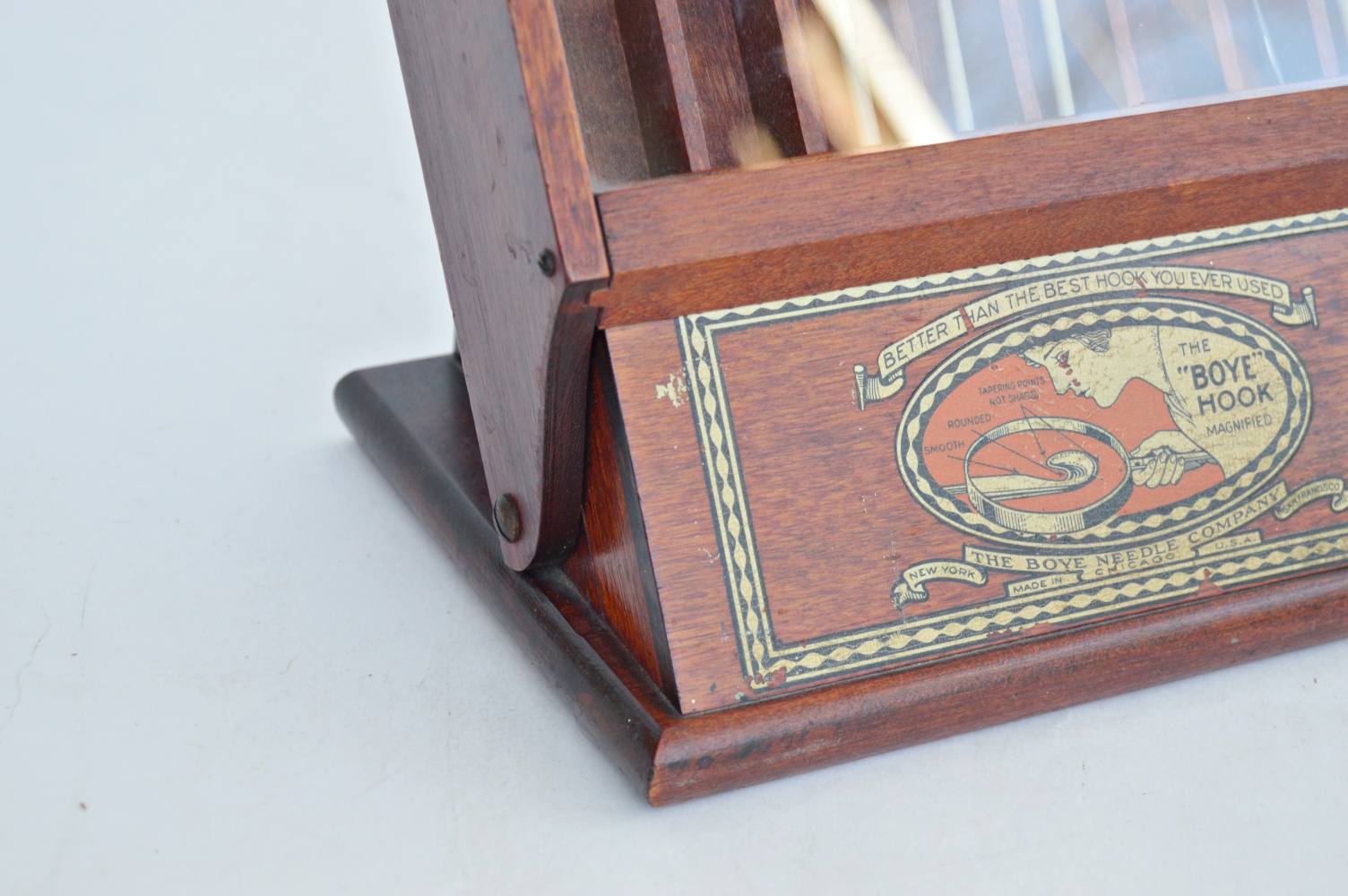 Antique Boye Crochet Hook Display Case EBTH