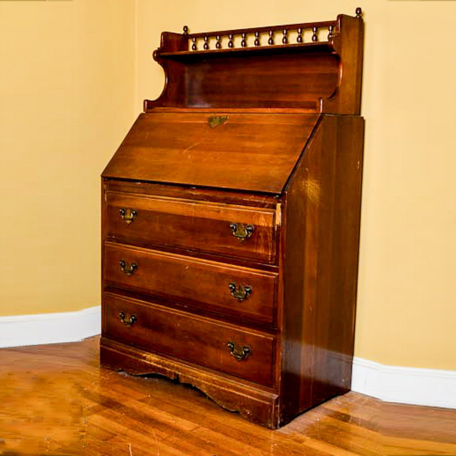 Solid Cherry Secretary Desk By Monitor Furniture Co Ebth