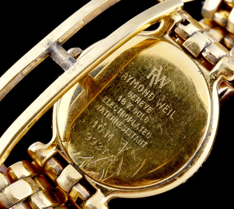 Raymond Weil Geneve 18K Gold Electroplated Wristwatch EBTH raymond-weil-geneve-18k-gold-electroplated-wristwatch-ebth