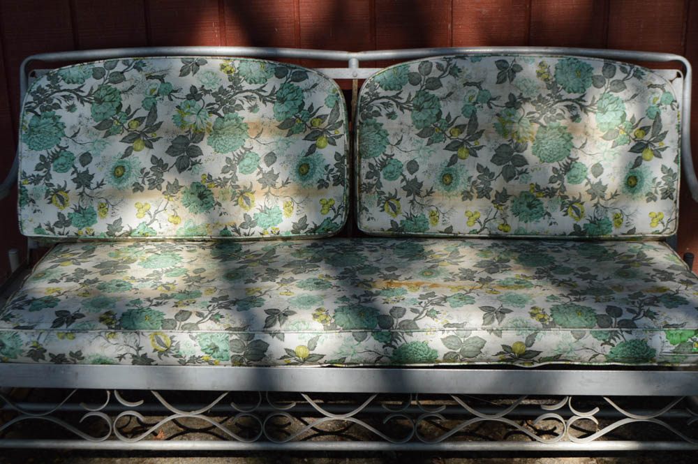 Vintage Aluminum Glider with Original Cushions EBTH