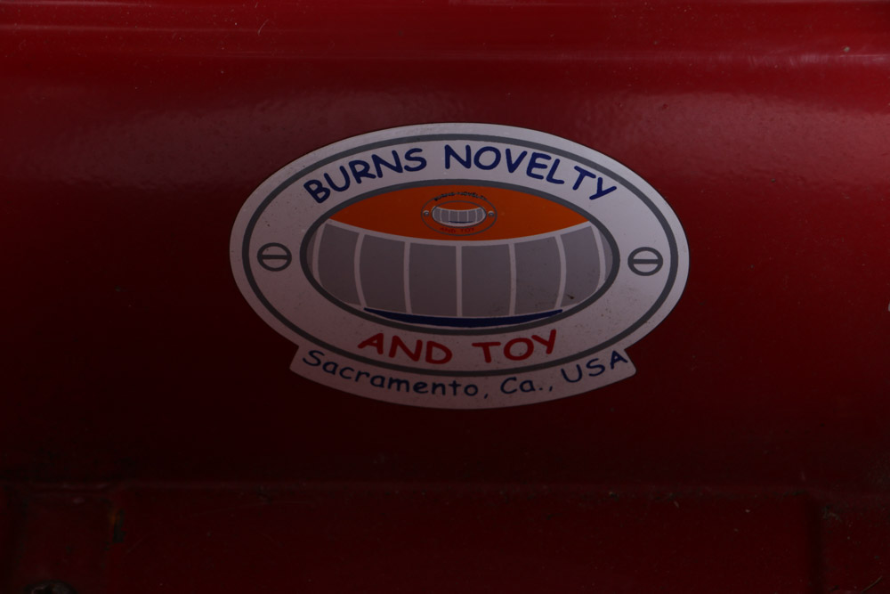 Burns Novelty Fire Truck Pedal Car EBTH