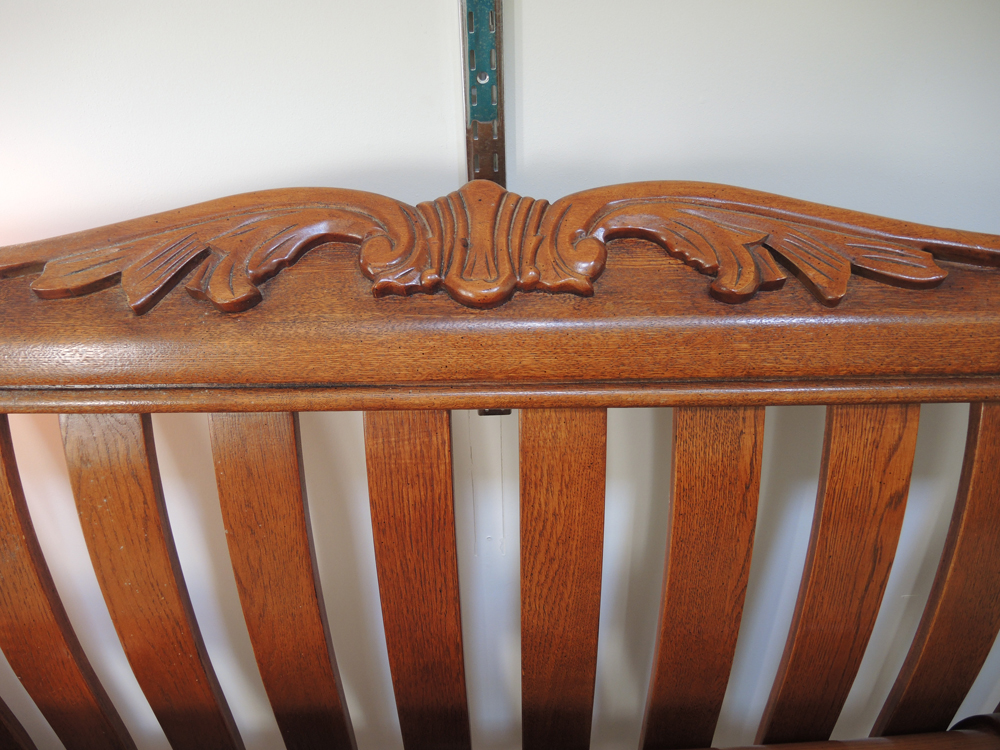 Queen Size Oak Sleigh Bed EBTH