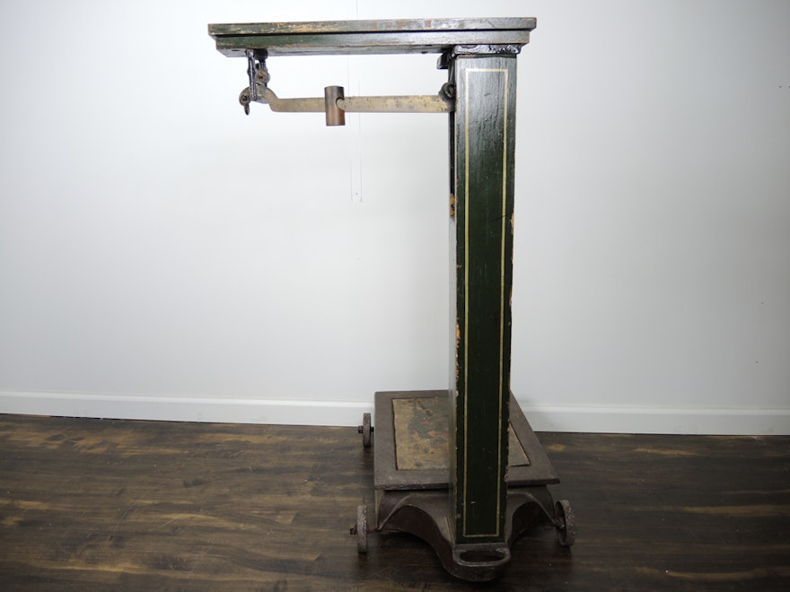 Antique Farm Grain Platform Weight Scale EBTH antique-farm-grain-platform-weight-scale-ebth