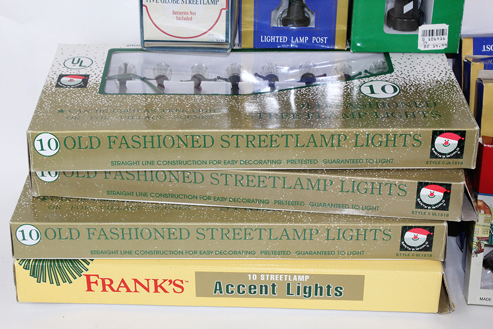 Large Collection of Christmas Village Miniature Street Lights EBTH