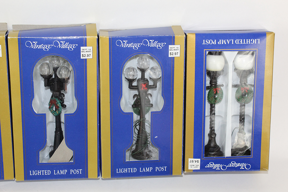 Large Collection of Christmas Village Miniature Street Lights EBTH