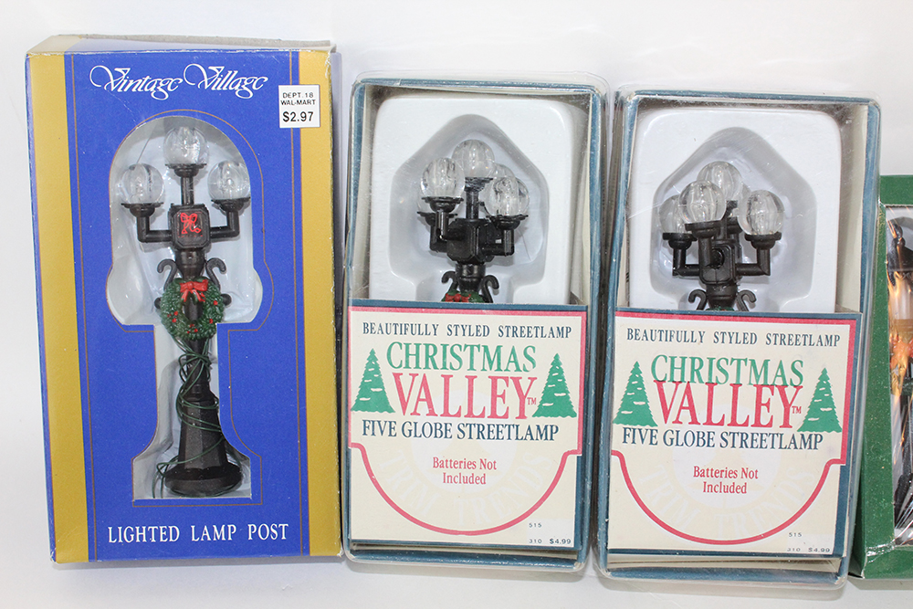 Large Collection of Christmas Village Miniature Street Lights EBTH
