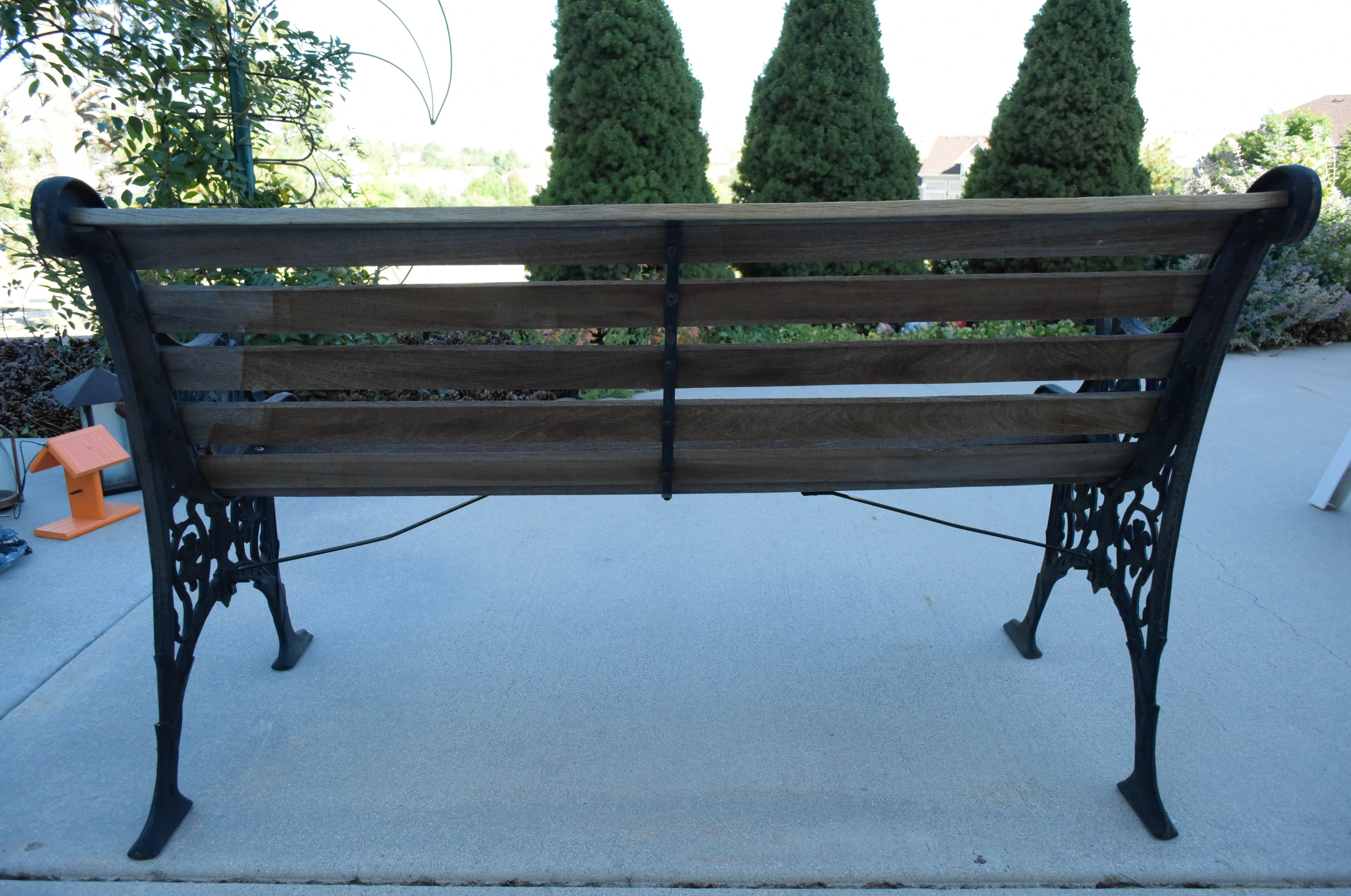Black Wrought Iron and Wooden Garden Benches | EBTH