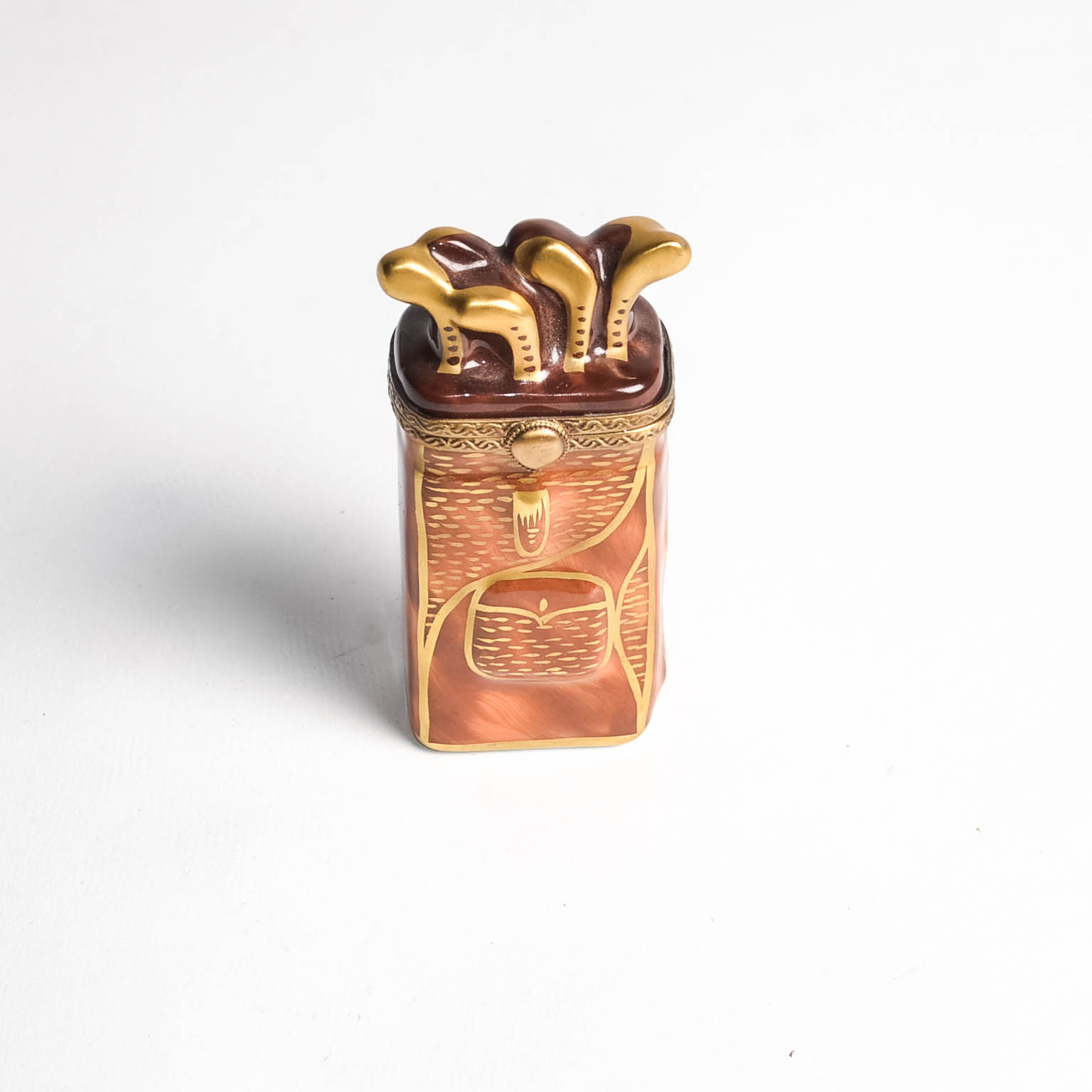 Limoges France Golf Bag with Clubs Trinket Box EBTH