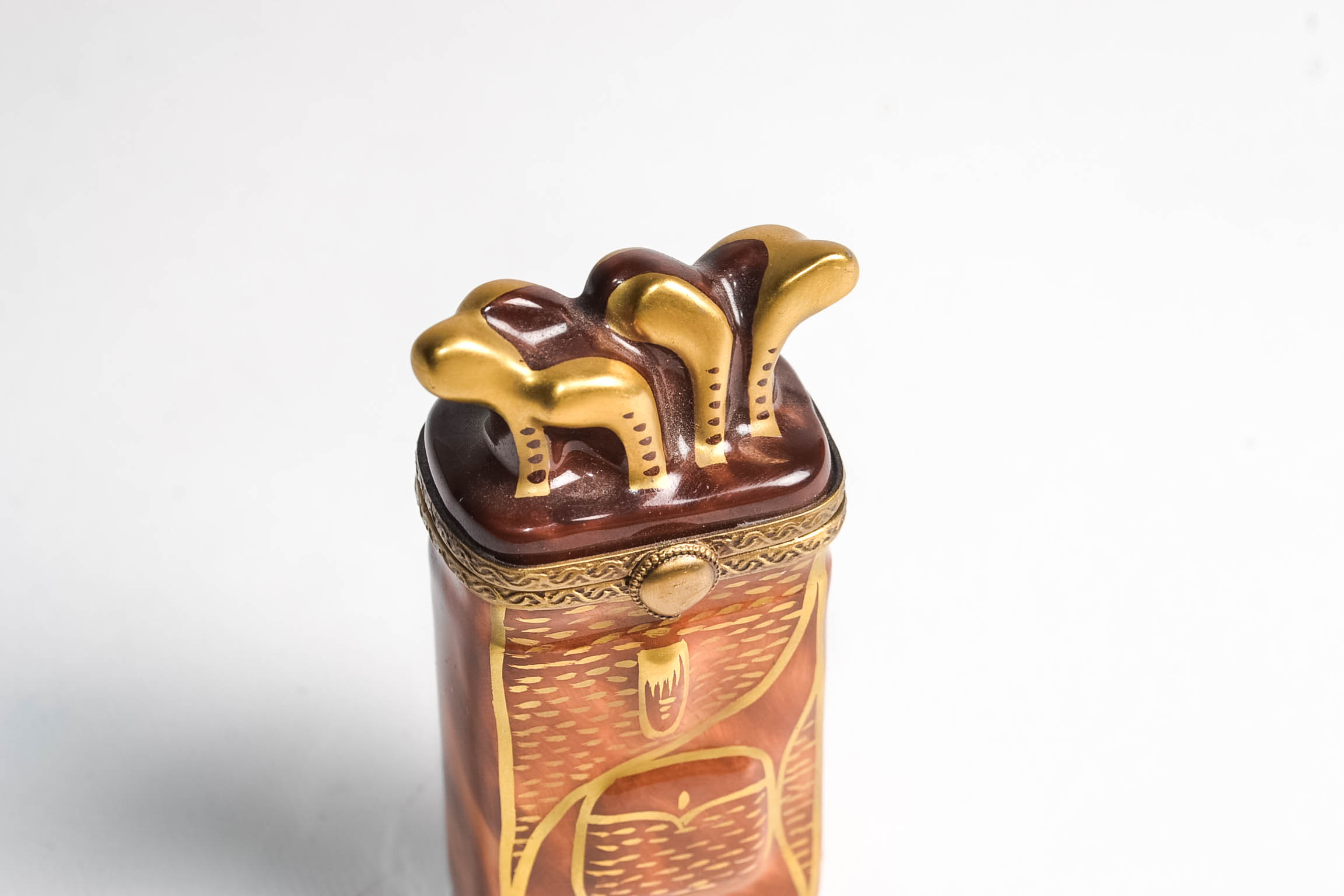 Limoges France Golf Bag with Clubs Trinket Box EBTH