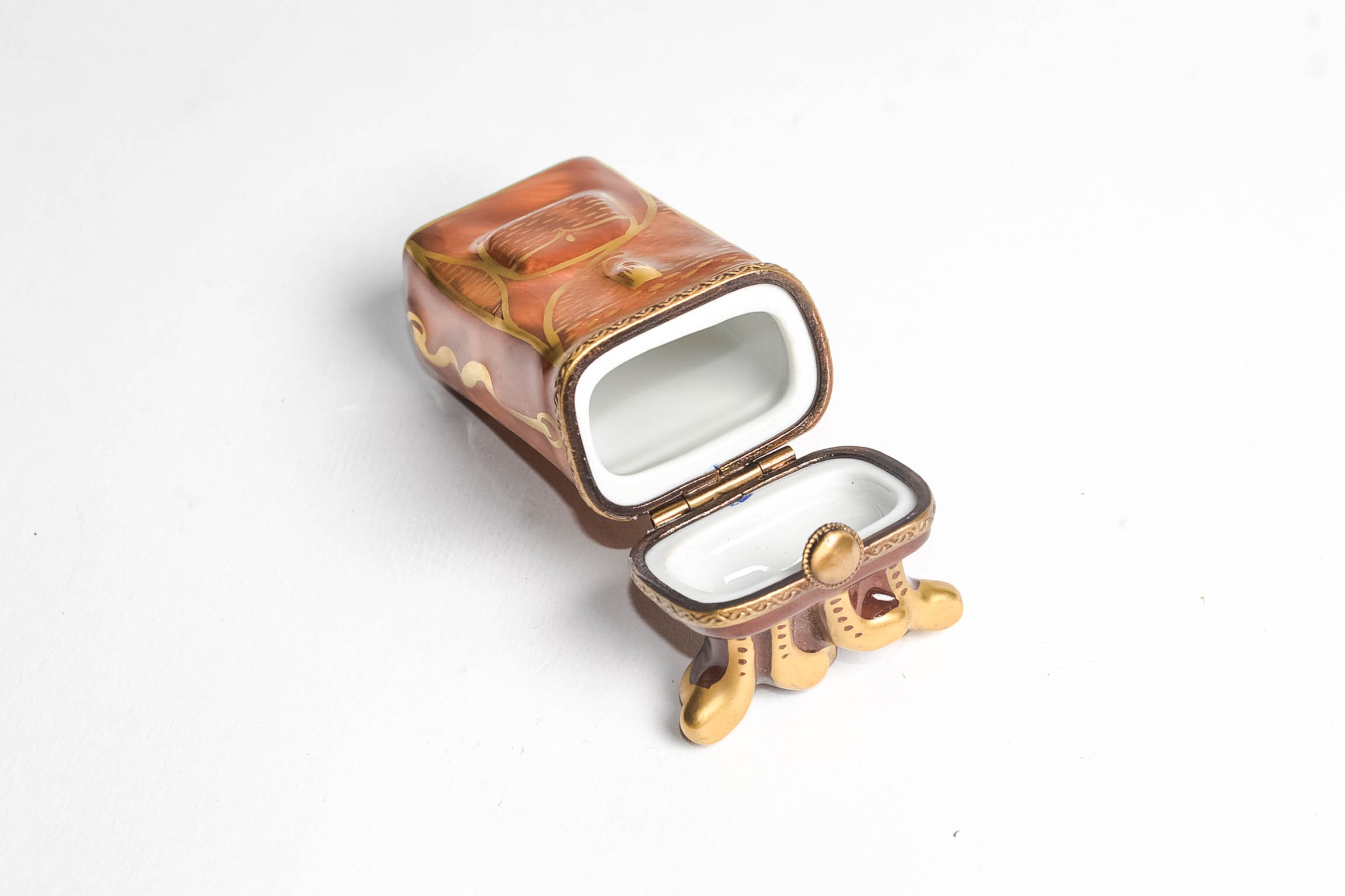 Limoges France Golf Bag with Clubs Trinket Box EBTH