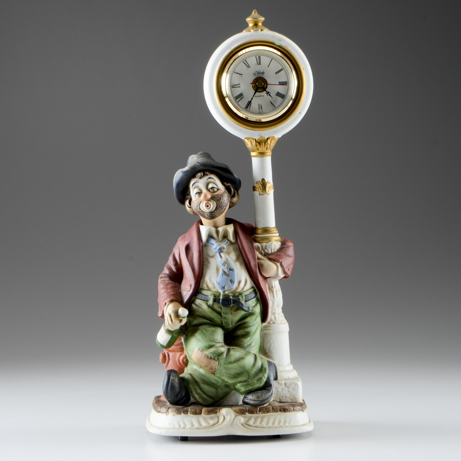 Melody in Motion &ldquo;Willie the Hobo Clown&rdquo; Porcelain Clock | EBTH