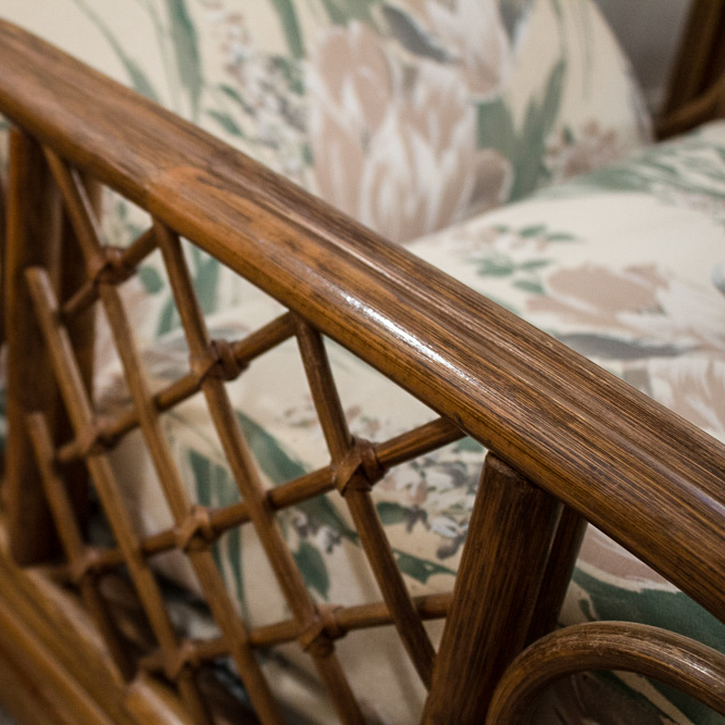 Bamboo Upholstered Reclining Chair EBTH