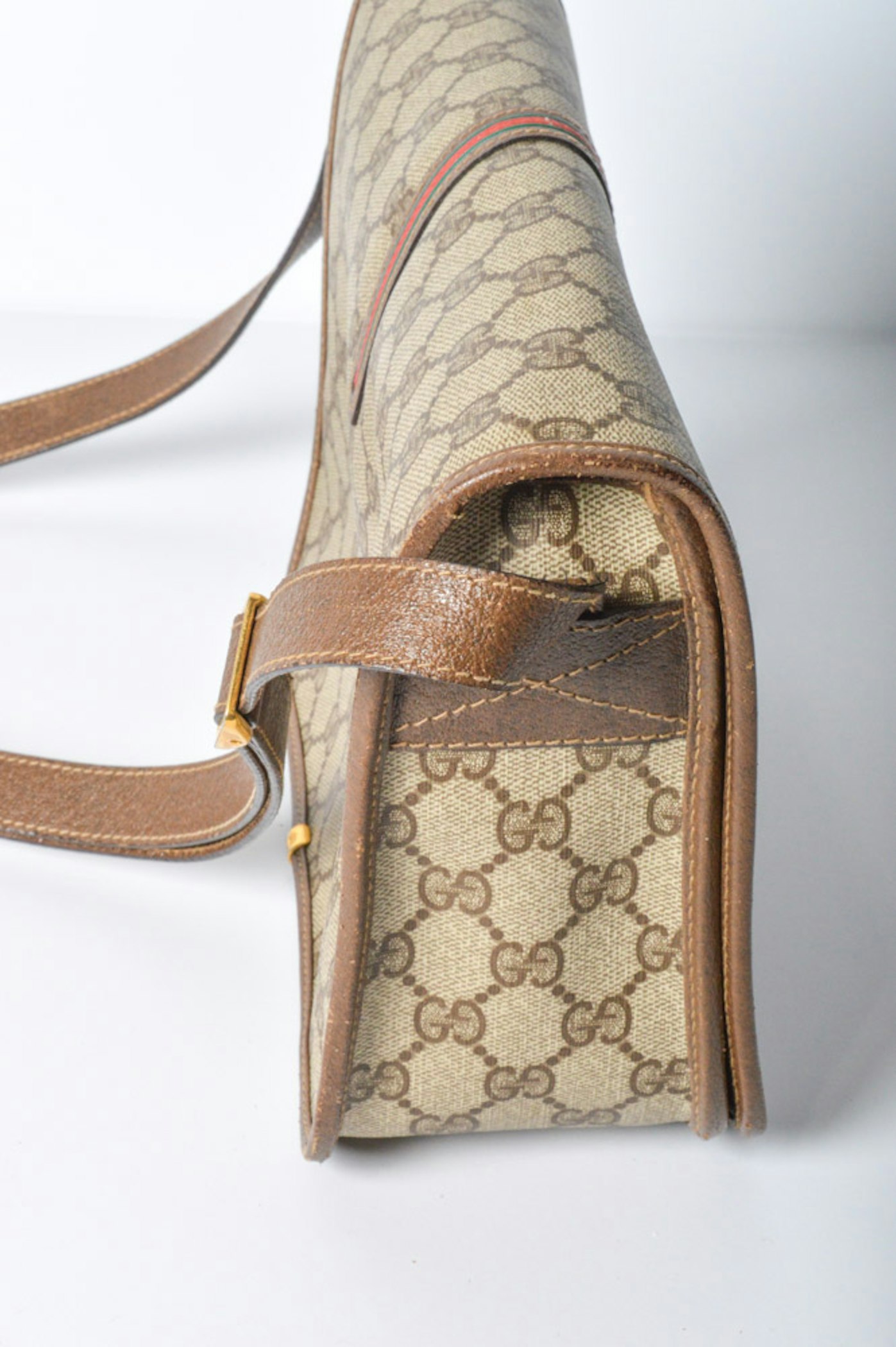 Vintage Gucci Monogram Crossbody Style Shoulder Bag | EBTH