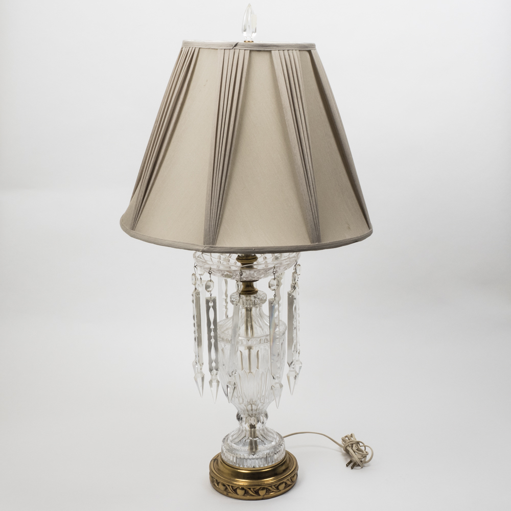 Crystal Table Lamp with Waterford Finial EBTH
