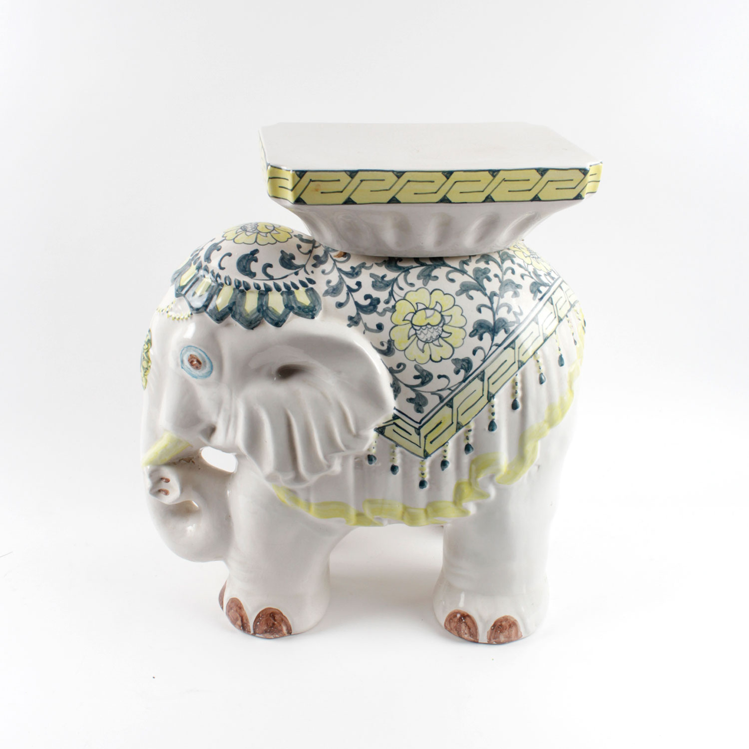 Vintage Ceramic Elephant Plant Stand EBTH