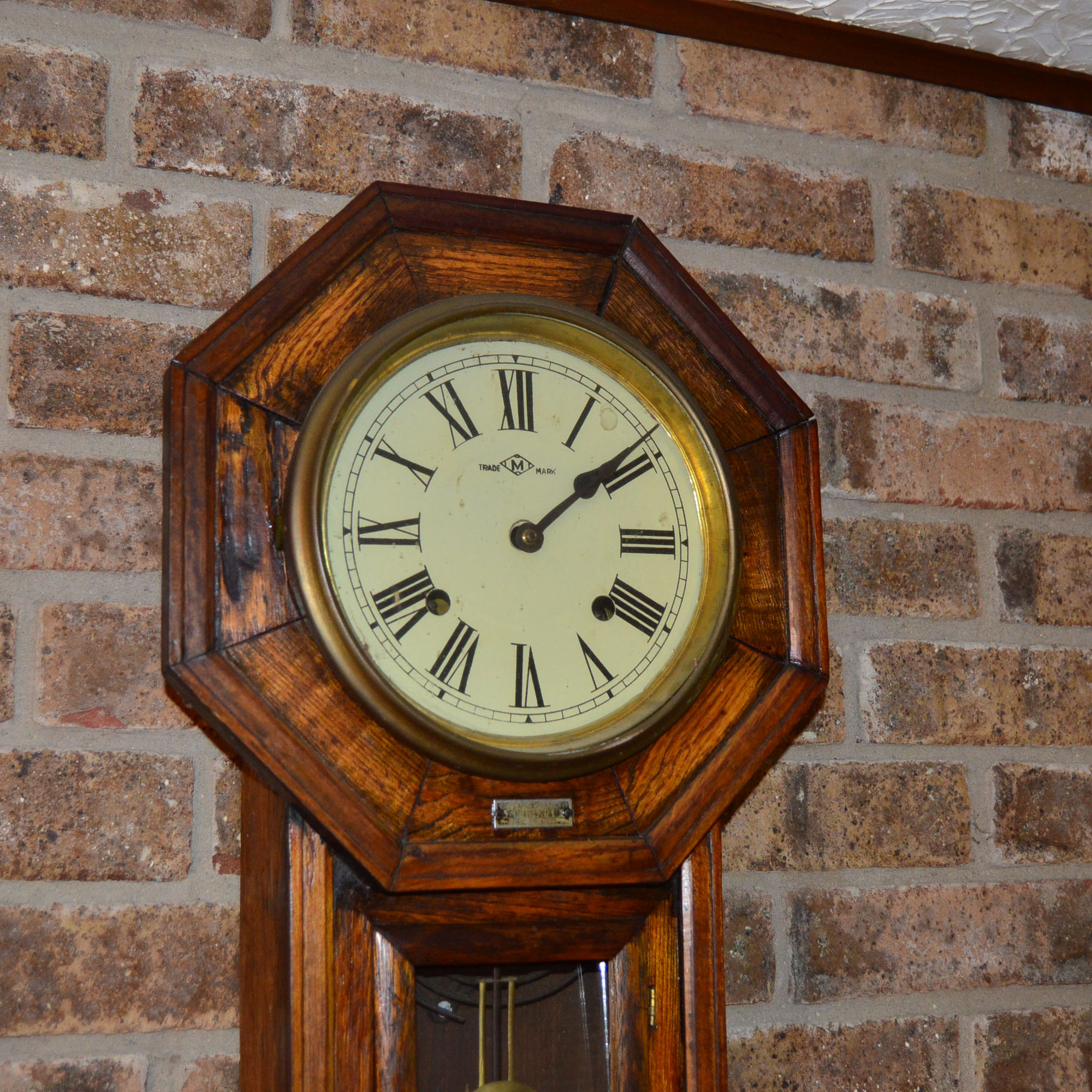 Vintage Schoolhouse Regulator Wall Clock EBTH
